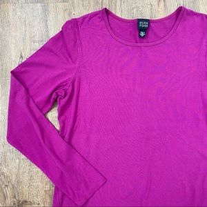 Eileen Fisher Fuchsia Long-Sleeve Tee